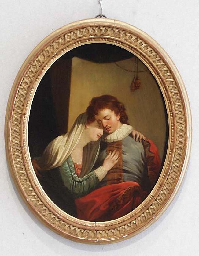 Unknown Artist, Circle Of Louis Leopold Boilly - Lovers, Oil On Copper